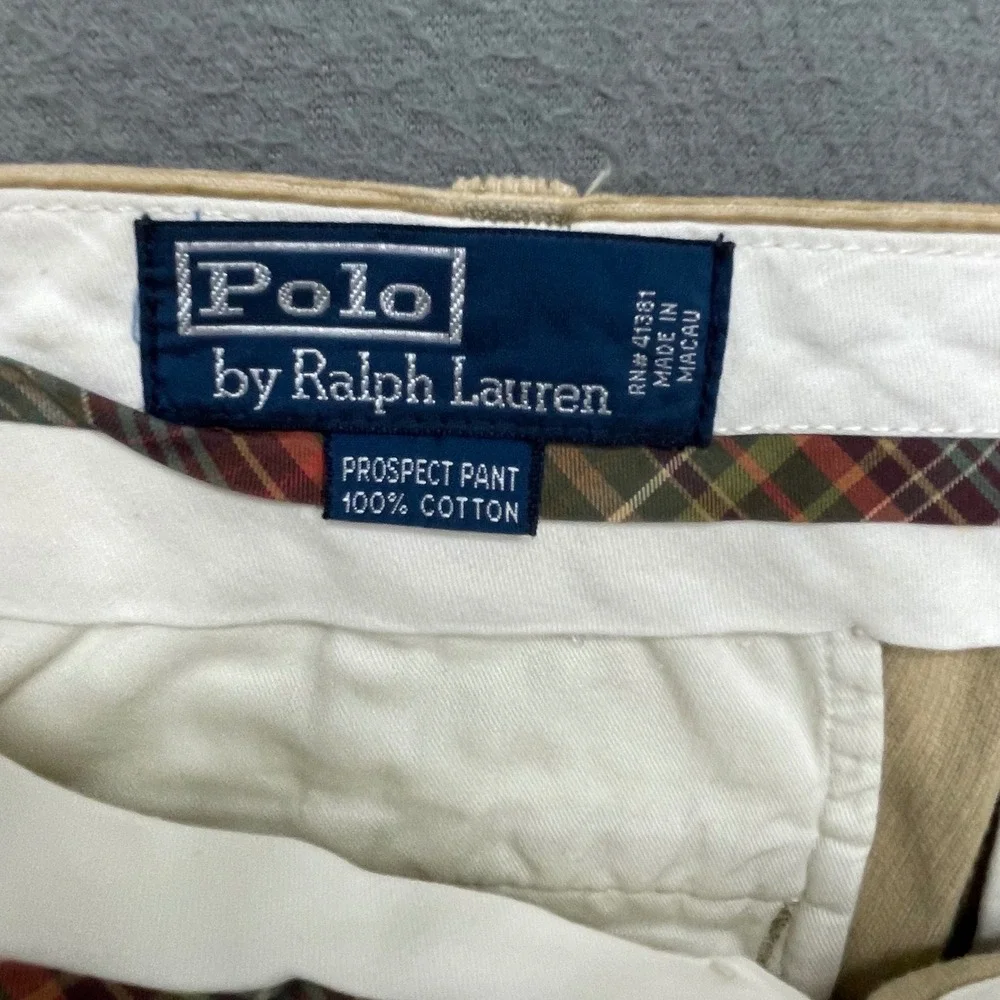 Polo Ralph Lauren Men Corduroy Pants 35/30 Tan Prospect Pant Cotton Classic